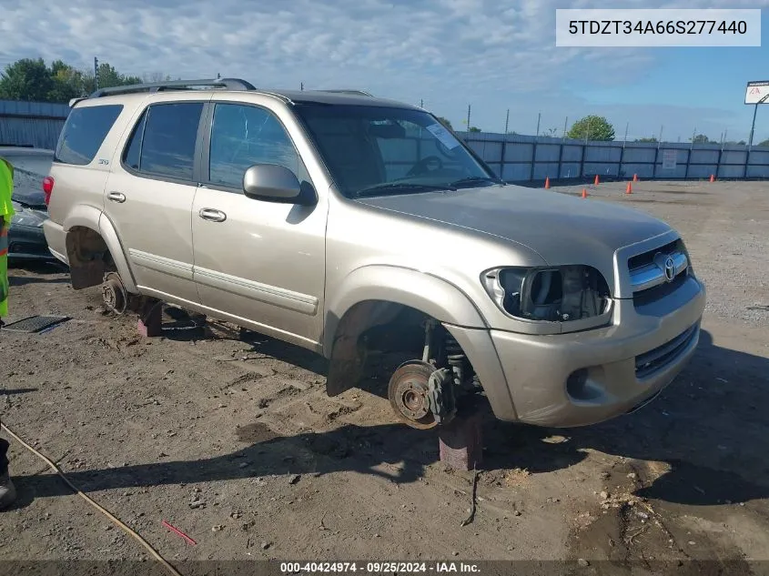 2006 Toyota Sequoia Sr5 V8 VIN: 5TDZT34A66S277440 Lot: 40424974