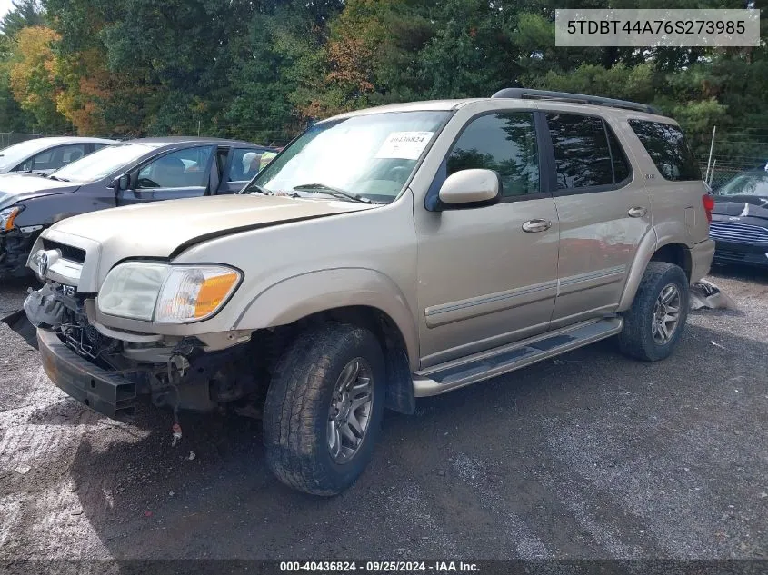 5TDBT44A76S273985 2006 Toyota Sequoia Sr5 V8