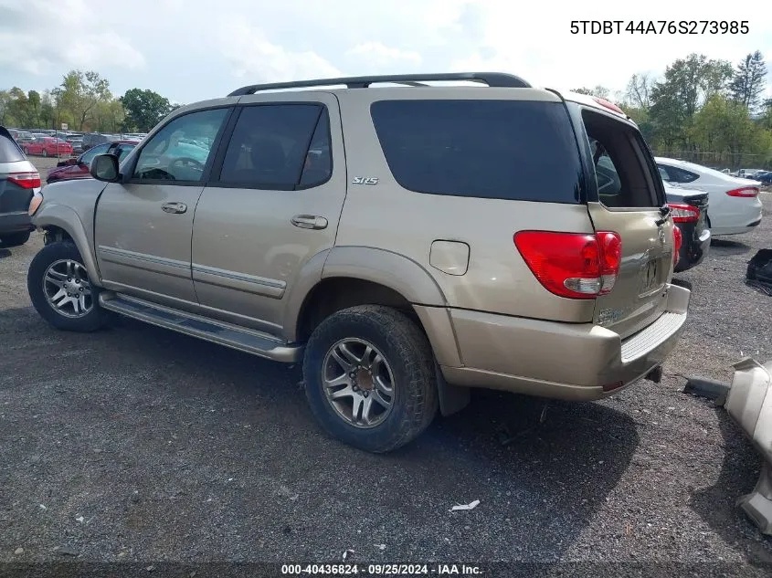 2006 Toyota Sequoia Sr5 V8 VIN: 5TDBT44A76S273985 Lot: 40436824