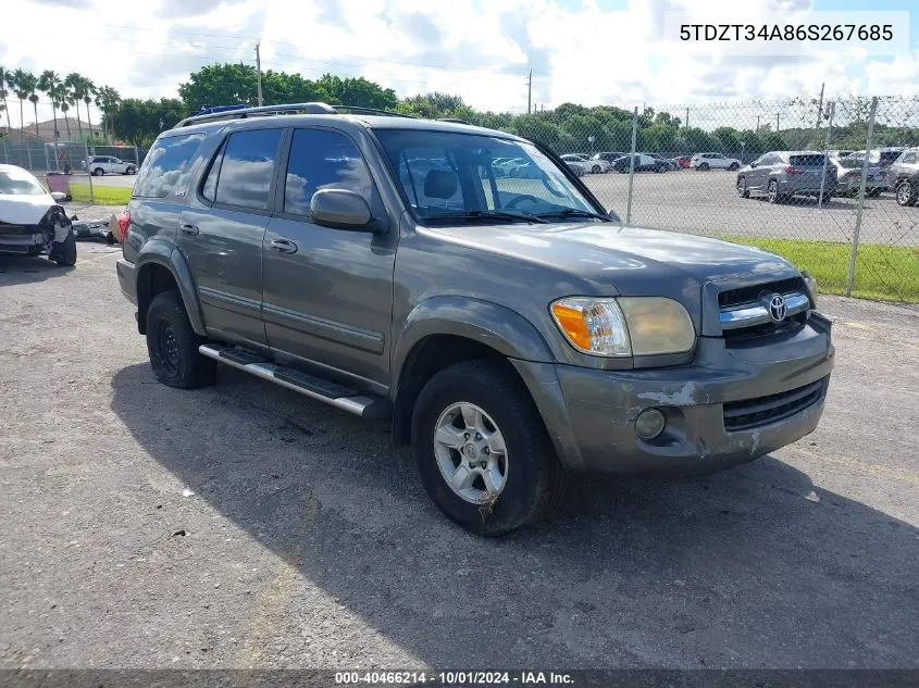 2006 Toyota Sequoia Sr5 VIN: 5TDZT34A86S267685 Lot: 40466214