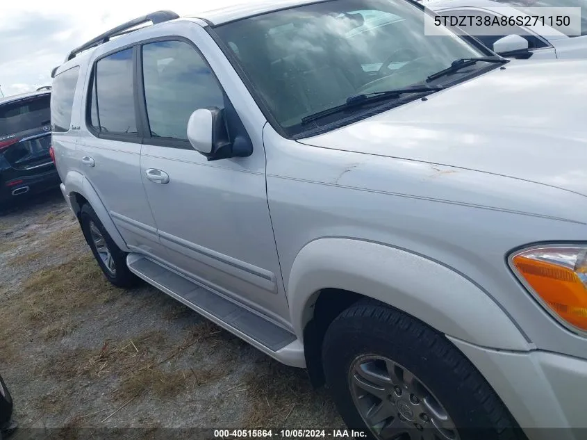 2006 Toyota Sequoia Limited VIN: 5TDZT38A86S271150 Lot: 40515864