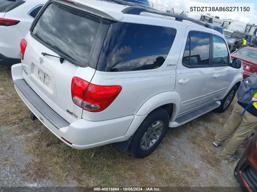 2006 Toyota Sequoia Limited VIN: 5TDZT38A86S271150 Lot: 40515864