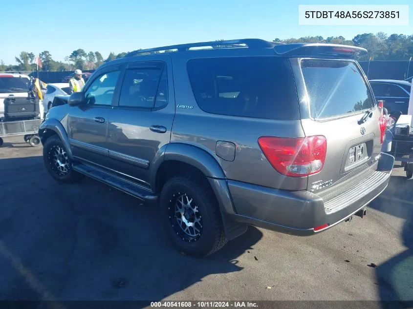 2006 Toyota Sequoia Limited V8 VIN: 5TDBT48A56S273851 Lot: 40541608