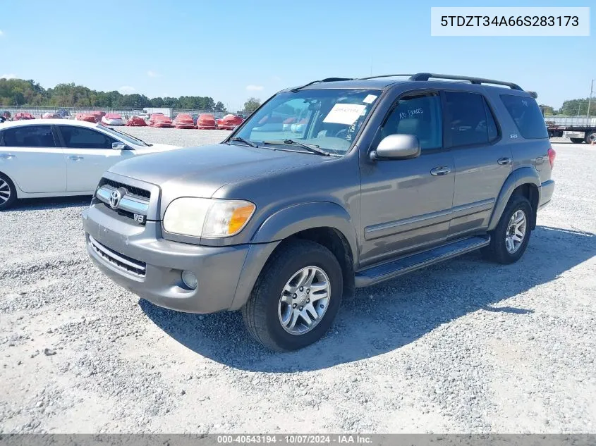 2006 Toyota Sequoia Sr5 V8 VIN: 5TDZT34A66S283173 Lot: 40543194