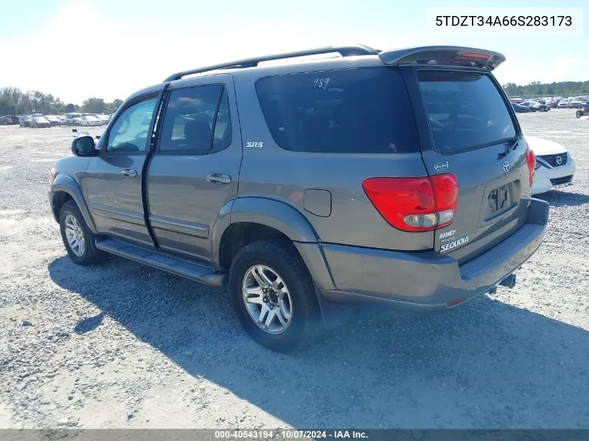 2006 Toyota Sequoia Sr5 V8 VIN: 5TDZT34A66S283173 Lot: 40543194