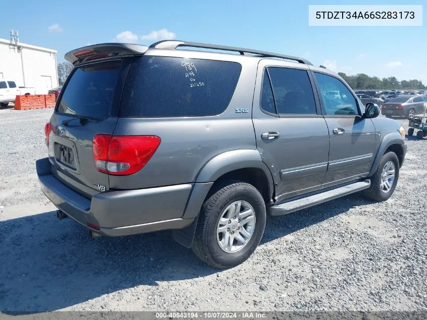 2006 Toyota Sequoia Sr5 V8 VIN: 5TDZT34A66S283173 Lot: 40543194