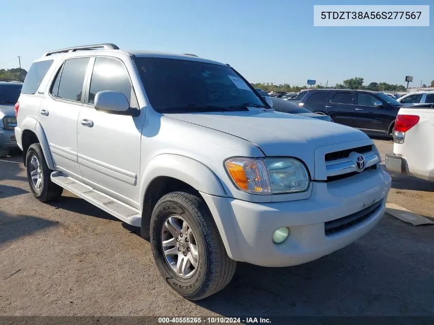 2006 Toyota Sequoia Limited V8 VIN: 5TDZT38A56S277567 Lot: 40555265