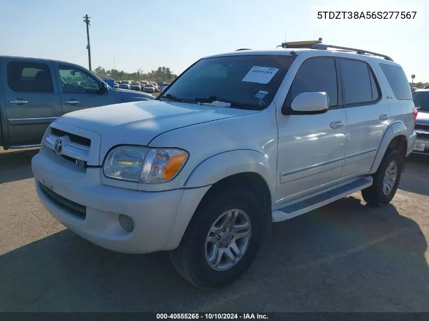 2006 Toyota Sequoia Limited V8 VIN: 5TDZT38A56S277567 Lot: 40555265