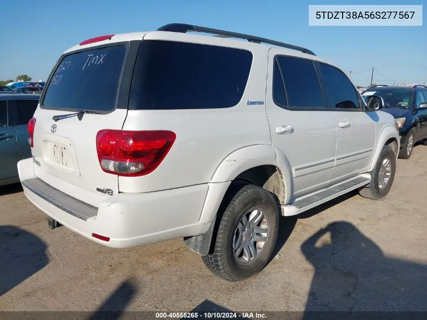 2006 Toyota Sequoia Limited V8 VIN: 5TDZT38A56S277567 Lot: 40555265