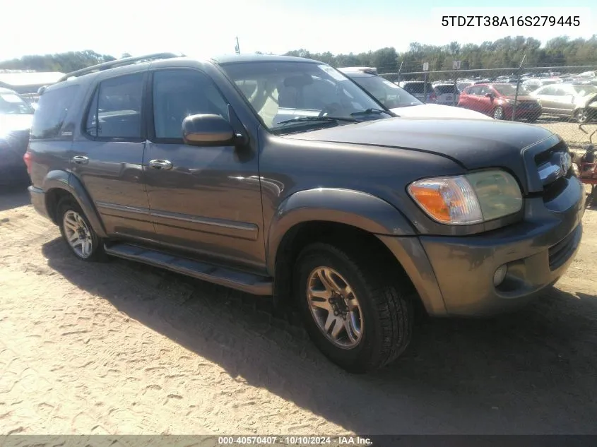 2006 Toyota Sequoia Limited V8 VIN: 5TDZT38A16S279445 Lot: 40570407