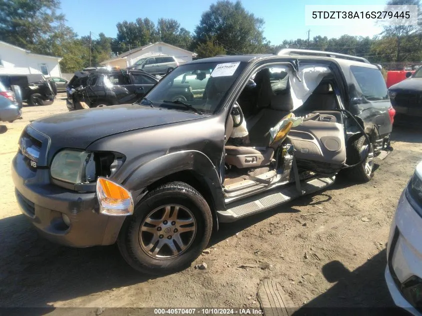 2006 Toyota Sequoia Limited V8 VIN: 5TDZT38A16S279445 Lot: 40570407