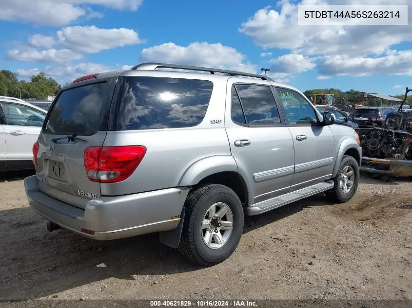 2006 Toyota Sequoia Sr5 V8 VIN: 5TDBT44A56S263214 Lot: 40621829