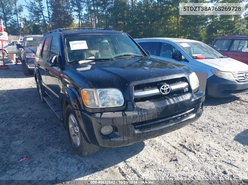 2006 Toyota Sequoia Limited V8 VIN: 5TDZT38A76S269728 Lot: 40622842