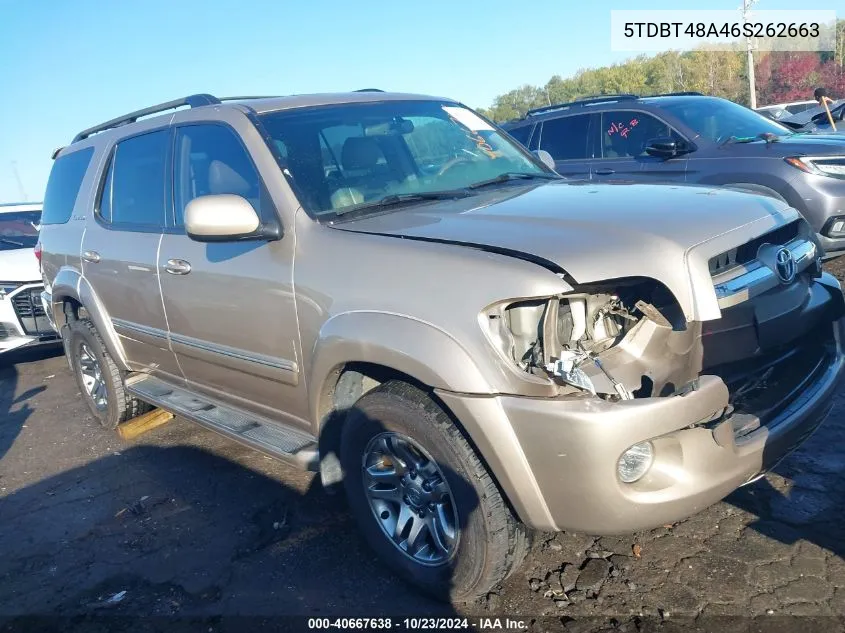 2006 Toyota Sequoia Limited V8 VIN: 5TDBT48A46S262663 Lot: 40667638