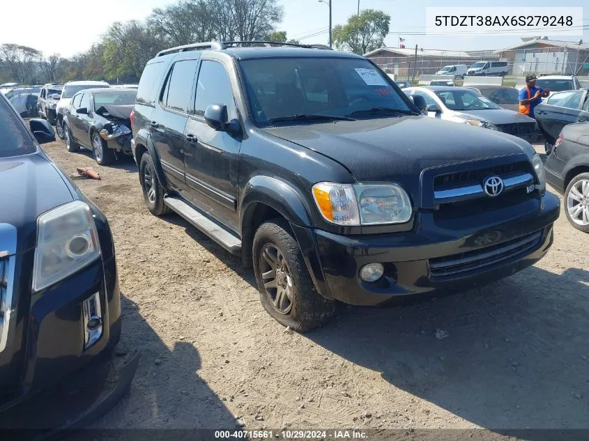 2006 Toyota Sequoia Limited VIN: 5TDZT38AX6S279248 Lot: 40715661