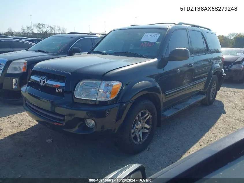 2006 Toyota Sequoia Limited VIN: 5TDZT38AX6S279248 Lot: 40715661