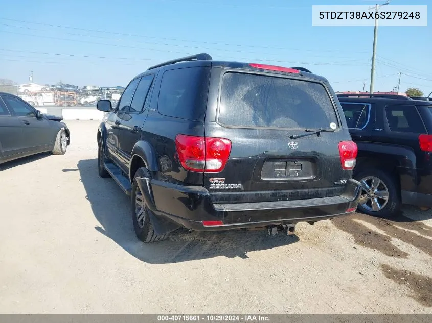 2006 Toyota Sequoia Limited VIN: 5TDZT38AX6S279248 Lot: 40715661