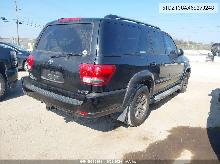 2006 Toyota Sequoia Limited VIN: 5TDZT38AX6S279248 Lot: 40715661