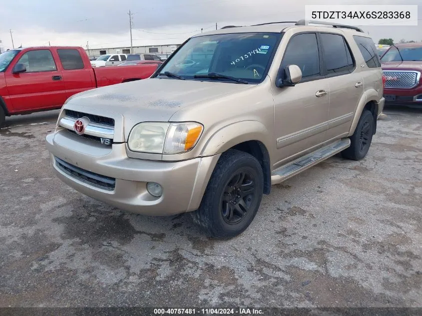 2006 Toyota Sequoia Sr5 V8 VIN: 5TDZT34AX6S283368 Lot: 40757481