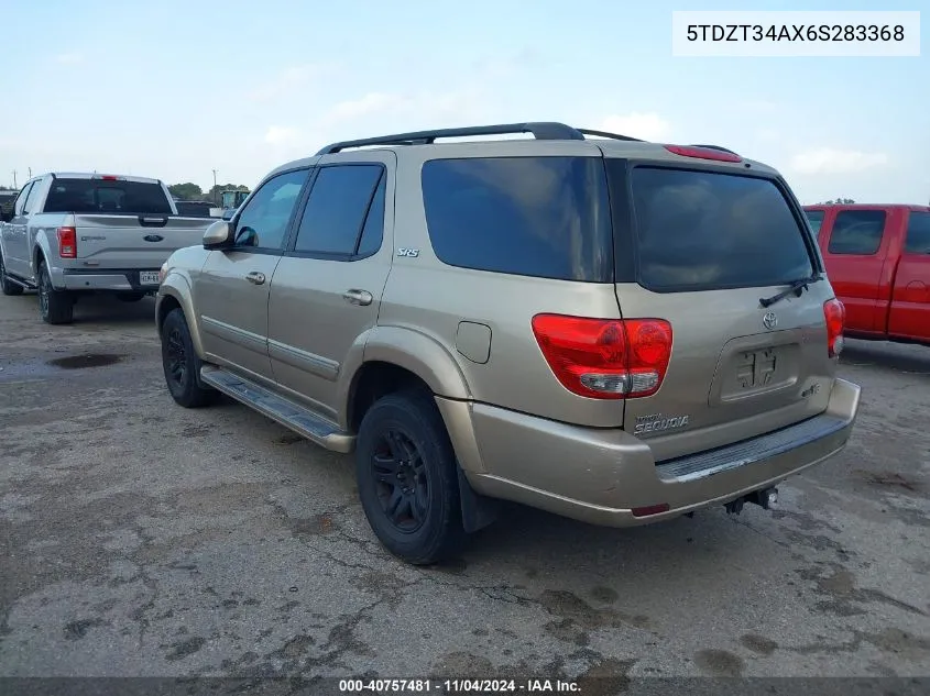 2006 Toyota Sequoia Sr5 V8 VIN: 5TDZT34AX6S283368 Lot: 40757481