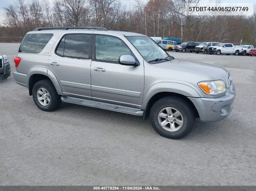 2006 Toyota Sequoia Sr5 V8 VIN: 5TDBT44A96S267749 Lot: 40779294