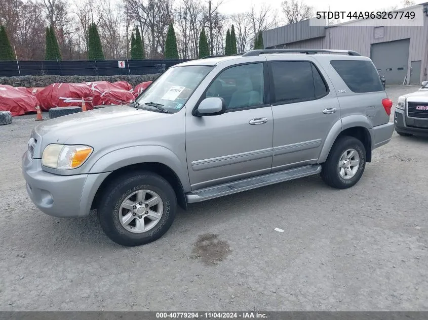 2006 Toyota Sequoia Sr5 V8 VIN: 5TDBT44A96S267749 Lot: 40779294