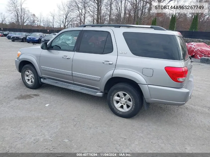 2006 Toyota Sequoia Sr5 V8 VIN: 5TDBT44A96S267749 Lot: 40779294