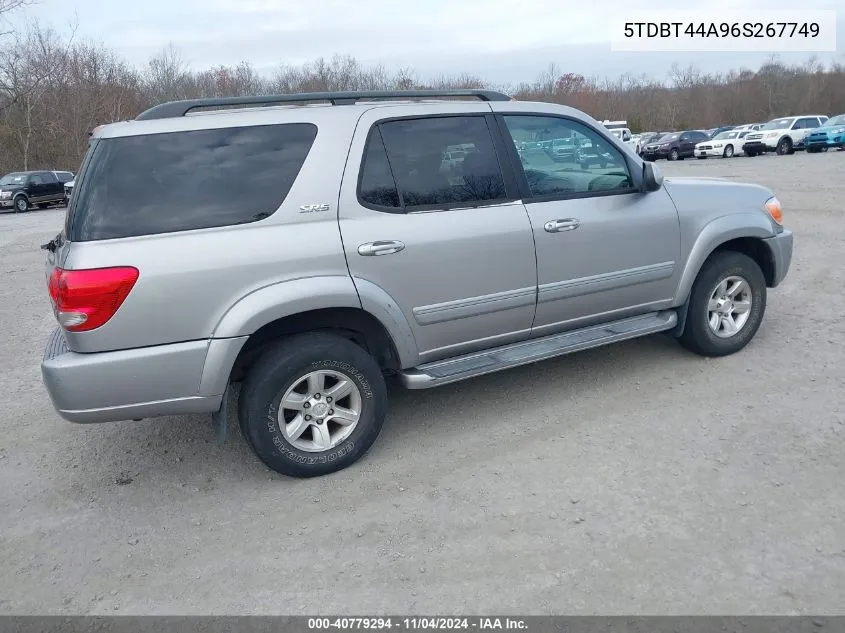 2006 Toyota Sequoia Sr5 V8 VIN: 5TDBT44A96S267749 Lot: 40779294