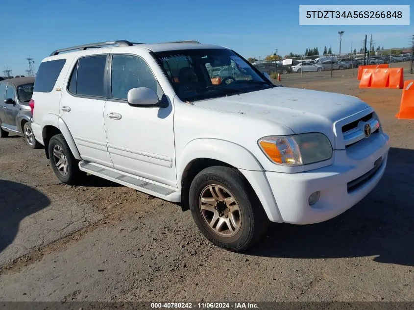 2006 Toyota Sequoia Sr5 V8 VIN: 5TDZT34A56S266848 Lot: 40780242