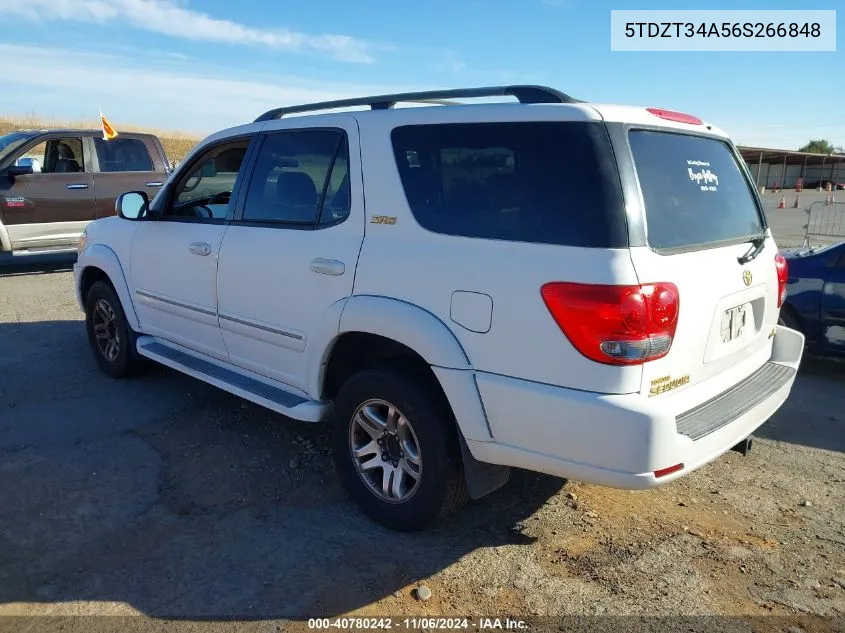 2006 Toyota Sequoia Sr5 V8 VIN: 5TDZT34A56S266848 Lot: 40780242