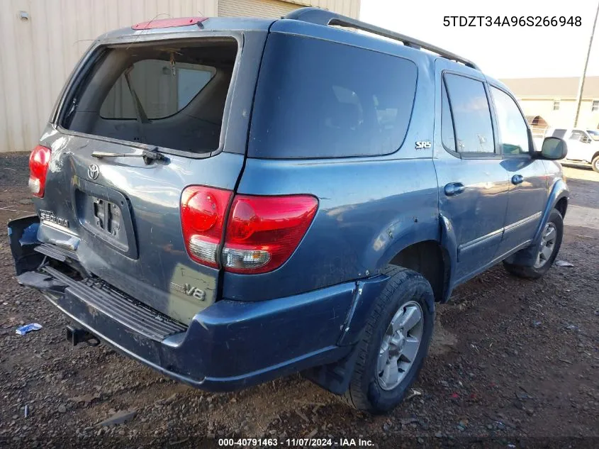 2006 Toyota Sequoia Sr5 V8 VIN: 5TDZT34A96S266948 Lot: 40791463