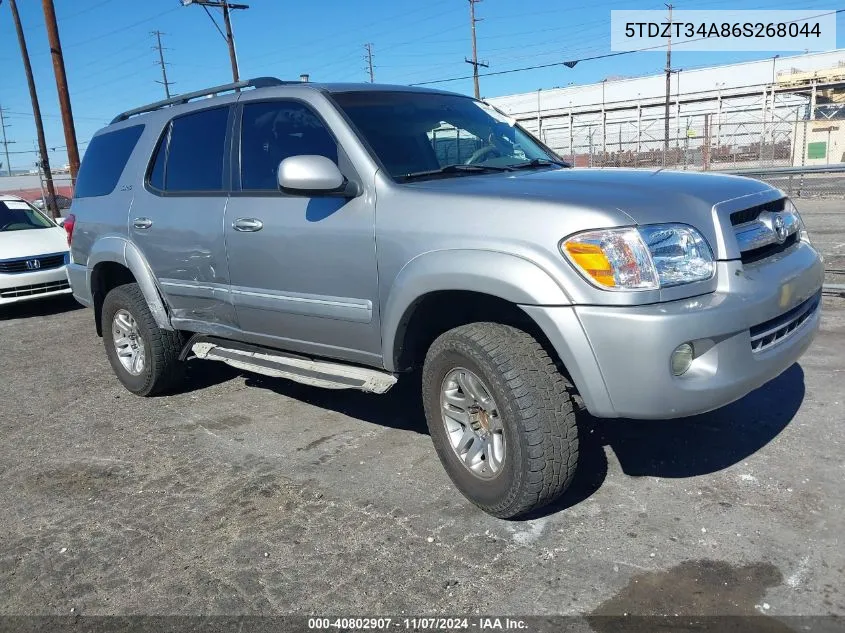 2006 Toyota Sequoia Sr5 V8 VIN: 5TDZT34A86S268044 Lot: 40802907