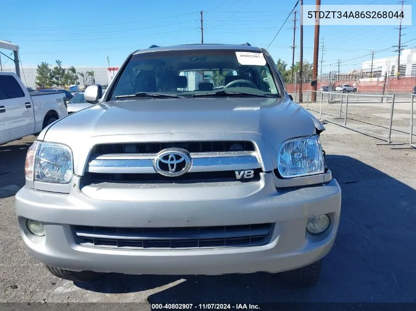 2006 Toyota Sequoia Sr5 V8 VIN: 5TDZT34A86S268044 Lot: 40802907