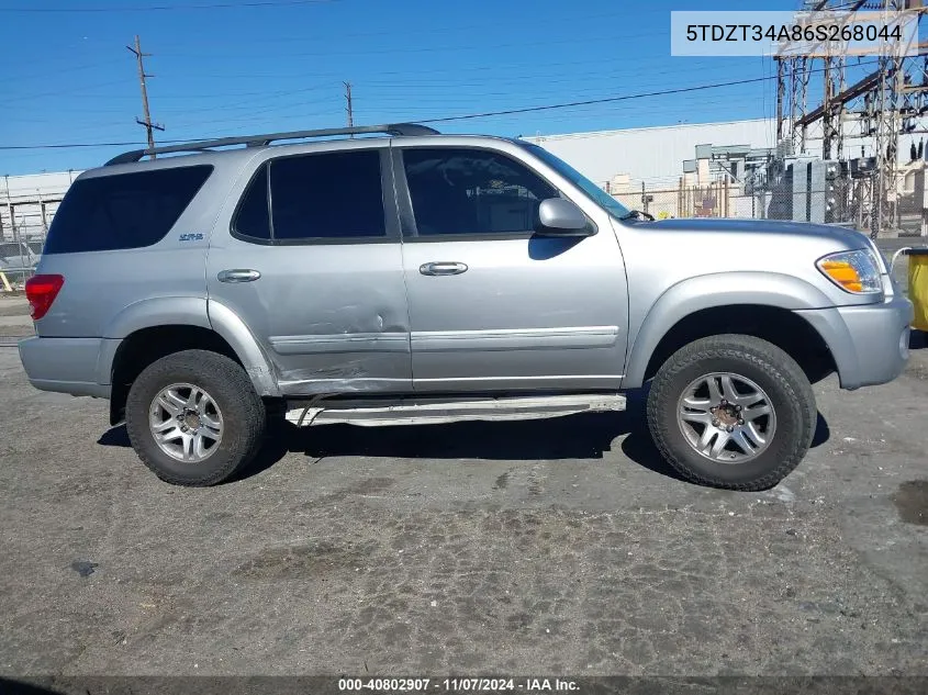 2006 Toyota Sequoia Sr5 V8 VIN: 5TDZT34A86S268044 Lot: 40802907