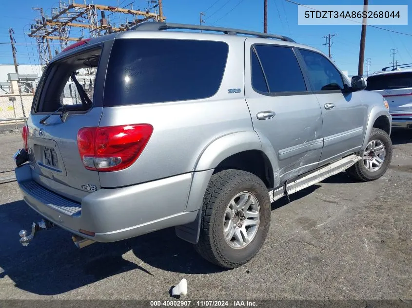 2006 Toyota Sequoia Sr5 V8 VIN: 5TDZT34A86S268044 Lot: 40802907