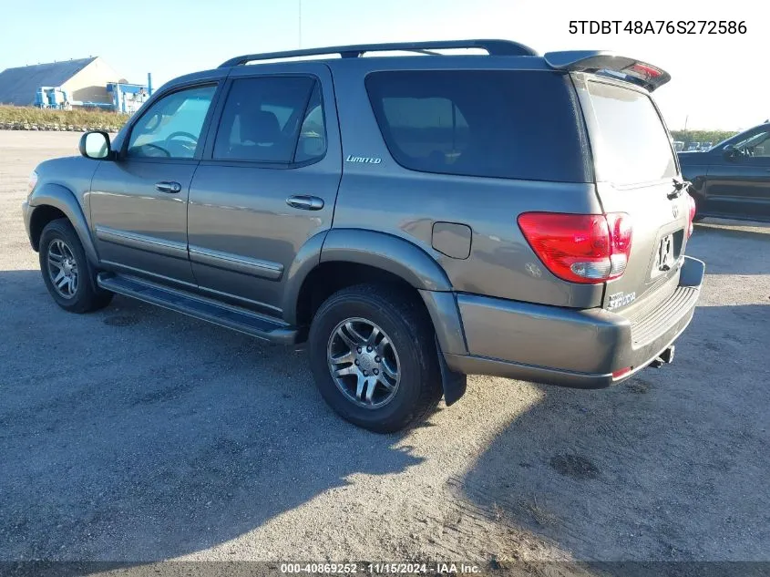 2006 Toyota Sequoia Limited V8 VIN: 5TDBT48A76S272586 Lot: 40869252