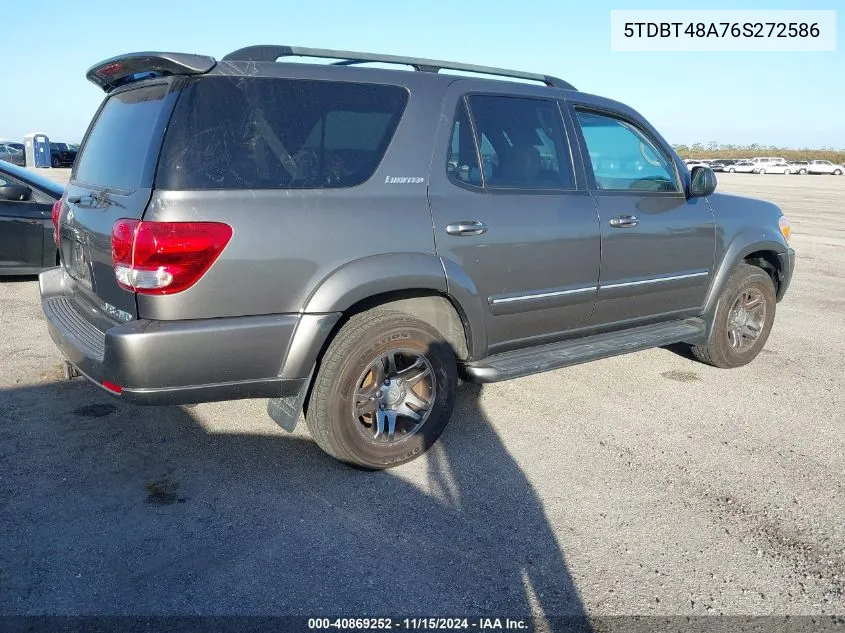 2006 Toyota Sequoia Limited V8 VIN: 5TDBT48A76S272586 Lot: 40869252