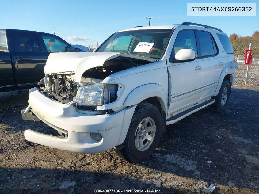 2006 Toyota Sequoia Sr5 V8 VIN: 5TDBT44AX6S266352 Lot: 40877186