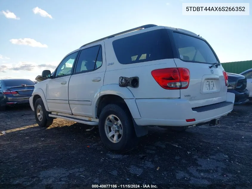 2006 Toyota Sequoia Sr5 V8 VIN: 5TDBT44AX6S266352 Lot: 40877186