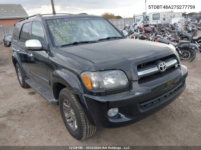 2007 Toyota Sequoia VIN: 5TDBT48A27S277759 Lot: 12129198