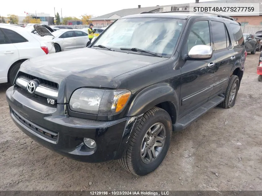 2007 Toyota Sequoia VIN: 5TDBT48A27S277759 Lot: 12129198