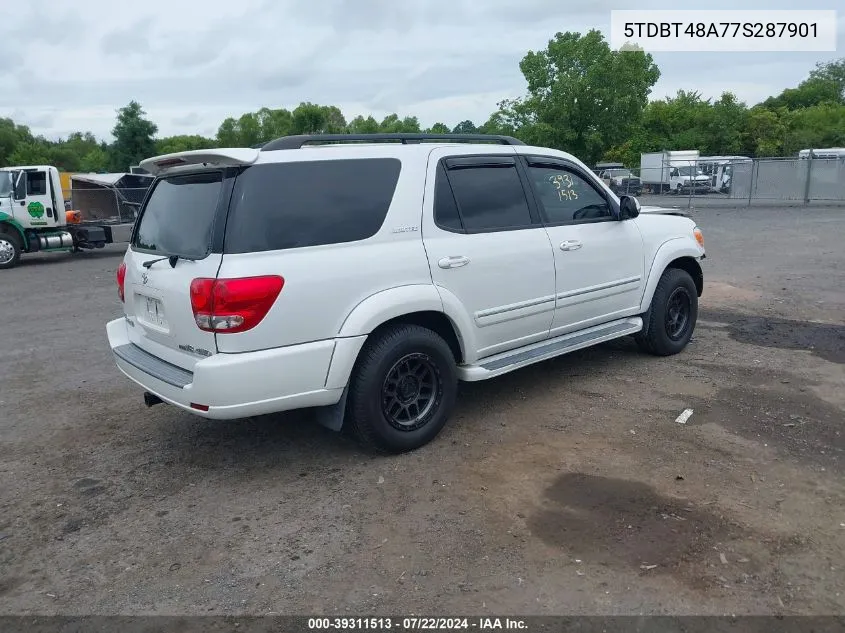 5TDBT48A77S287901 2007 Toyota Sequoia Limited V8