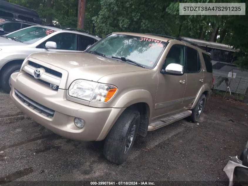 2007 Toyota Sequoia Limited V8 VIN: 5TDZT38A47S291235 Lot: 39907841