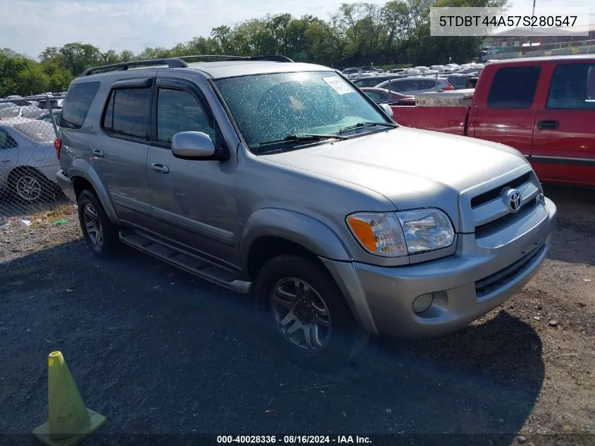 2007 Toyota Sequoia Sr5 V8 VIN: 5TDBT44A57S280547 Lot: 40028336