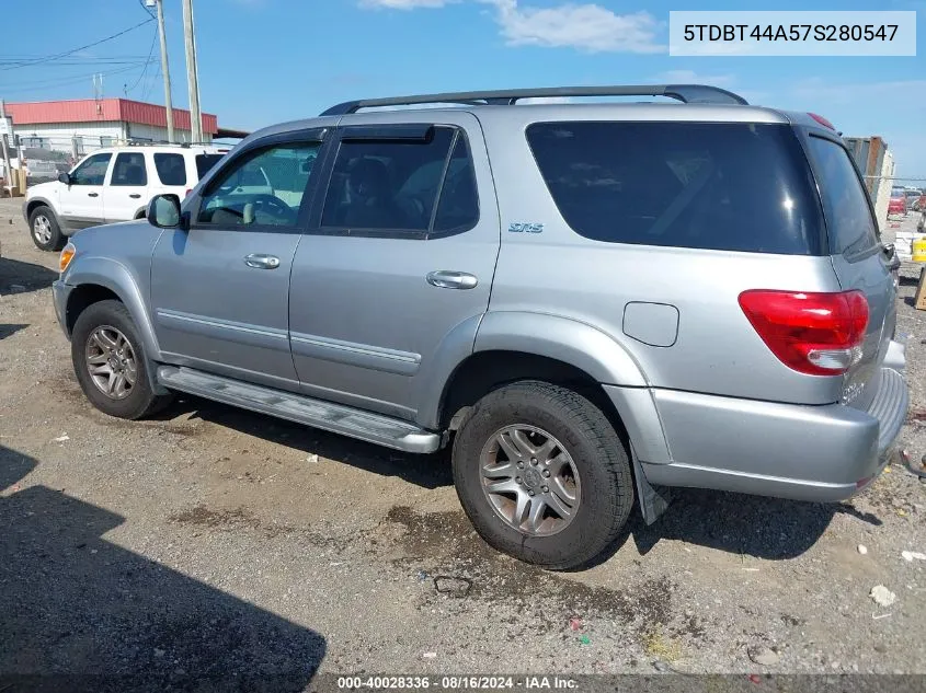 2007 Toyota Sequoia Sr5 V8 VIN: 5TDBT44A57S280547 Lot: 40028336