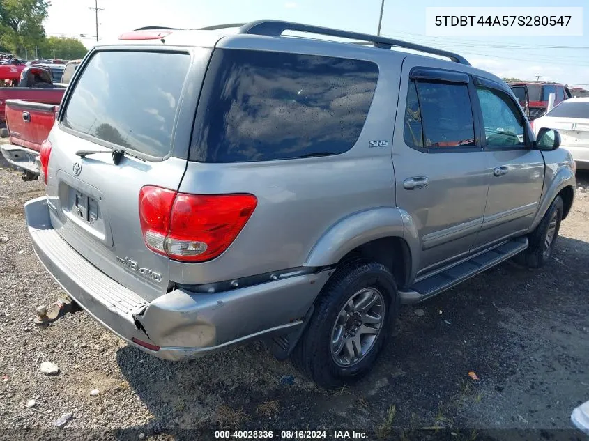 2007 Toyota Sequoia Sr5 V8 VIN: 5TDBT44A57S280547 Lot: 40028336