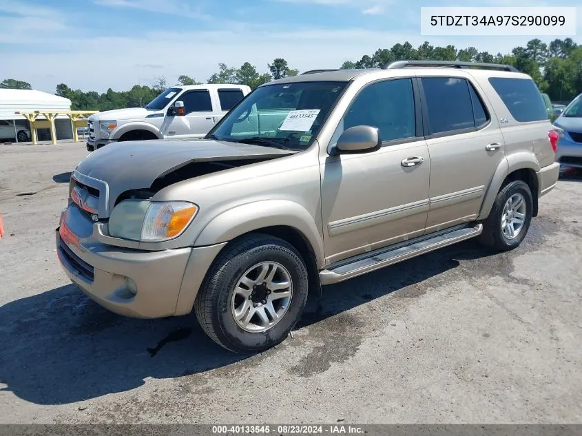 2007 Toyota Sequoia Sr5 V8 VIN: 5TDZT34A97S290099 Lot: 40133545