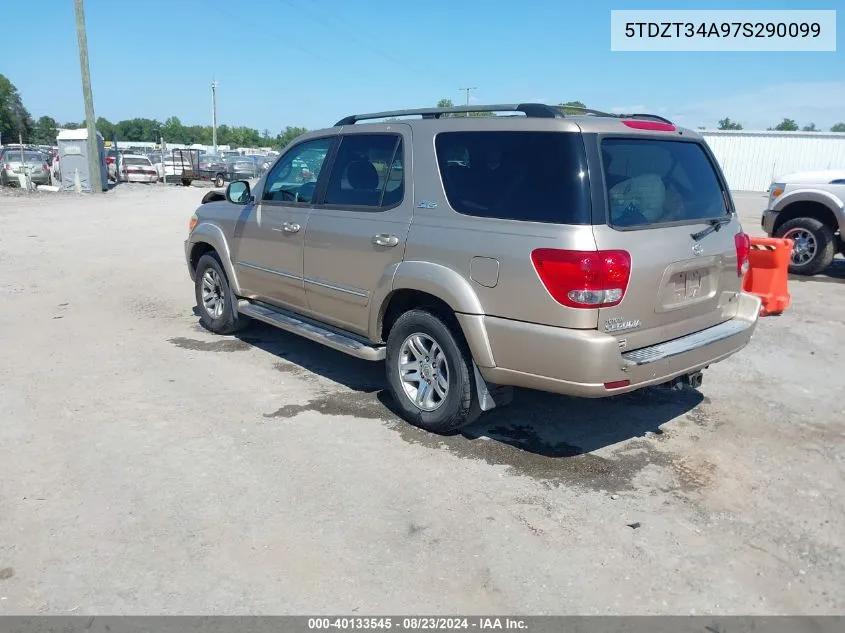 2007 Toyota Sequoia Sr5 V8 VIN: 5TDZT34A97S290099 Lot: 40133545