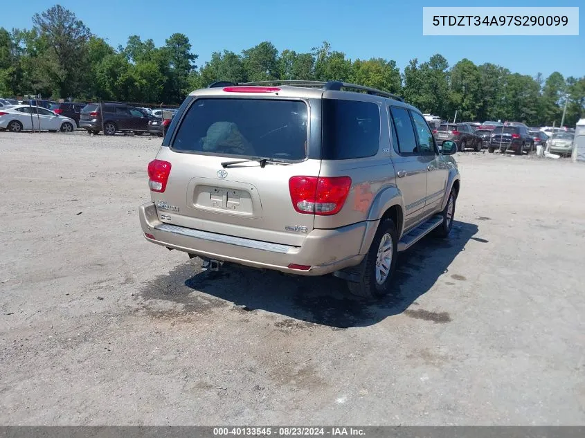 2007 Toyota Sequoia Sr5 V8 VIN: 5TDZT34A97S290099 Lot: 40133545