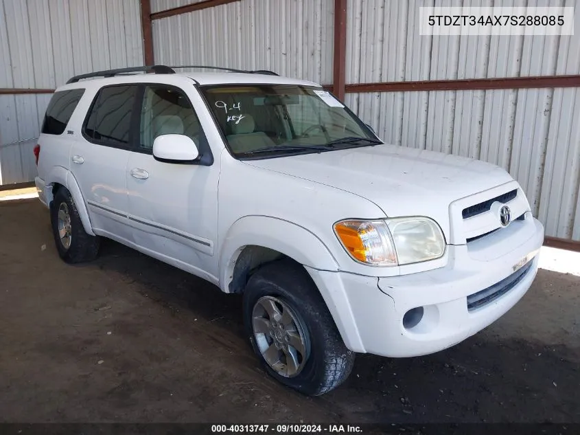 2007 Toyota Sequoia Sr5 V8 VIN: 5TDZT34AX7S288085 Lot: 40313747